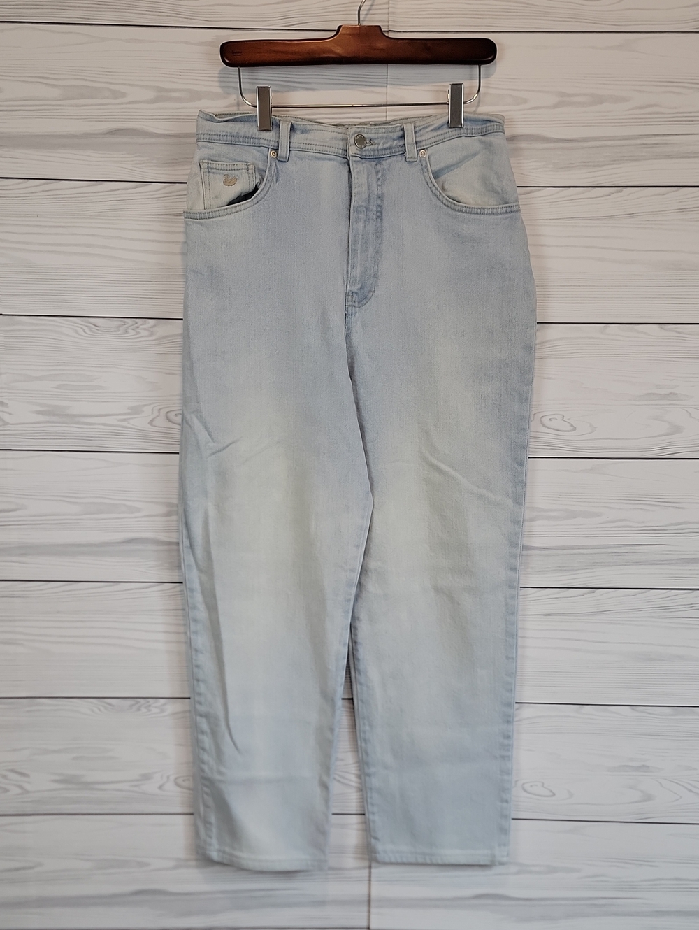 Gloria Vanderbilt Lightwash Blue Denim Jeans High-Rise Tapered Size Waist 30"X28